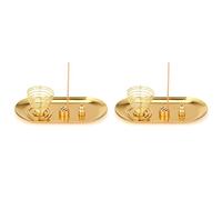 ISTOVO Porte-Encens 8 Pièces, Porte-Sauge, Brûleur D'Encens pour Bâtons D'Encens/Encens en Bobine/Cônes D'Encens, pour Salle de Méditation et de Yoga