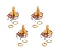 ISTOVO Pots de Contrôle de Taille MéTrique A500K PotentiomèTres à CôNe Audio Pot pour Basse de Guitare éLectrique (Ensemble de 4)