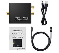 ISTOVO Prise Coaxiale 3,5 Mm Portable Fibre Optique NuméRique vers Analogique Audio AUX L/R Convertisseur DéCodeur Audio NuméRique Amplificateur