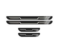 ISTOVO Protection Seuil Porte Acier Inoxydable pour Hyundai i20 III 2023 2024 2025, Voiture Protecteur Seuil Porte Antirayures Pédale Bienvenue Garde Plaque Plinthes,A/Black Titanium Brushed