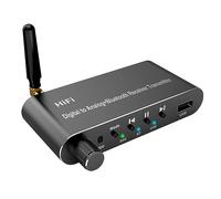 ISTOVO Récepteur Bluetooth 5.1 Émetteur Convertisseur Audio U-Disk Play Coxial/Optique vers 3,5MM AUX R/L Convertisseur pour TV MP3 Facile à Utiliser Noir