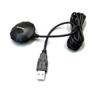 ISTOVO Récepteur USB GPS/GLONASS en Plastique Noir avec Antenne, Remplaçant Le Bu-353S4, BU353S4, Module Récepteur GNSS. Protocole USB 0183NMEA.