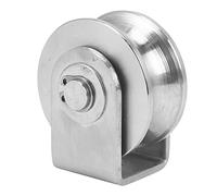 ISTOVO Roulements de Roue à Rouleaux de 2 Pouces Roues de Poulie à Gorge en U Roue RainuréE Robuste et DéTachable pour la Manutention et le DéPlacement de MatéRiaux