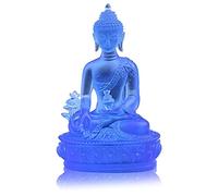 ISTOVO Statue de de MéDecine TibéTaine, Sculpture de en RéSine Translucide DéCor de MéDitation DéCor Spirituel à Collectionner-Bleu