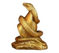 ISTOVO Statue en Résine Année du Serpent 2025 Ornements de Richesse et de Chance Idéal pour la Décoration de et du Bureau