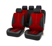ISTOVO Voiture Ensembles De Housses Siège pour Hyundai i20 III (BC3/BI3) 2020-2023, Cuir Nonslip Respirante Housses Couvre Sieges Protection Accessoires,E/Black Red