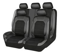 ISTOVO Voiture Housses de Siege Cuir pour Dacia Duster 2000-2018 2019 2020 2021 2022 2023 2024, 9Pcs Ensembles de Housses de Siège Cuir Quatre Saisons Protection, Voiture Accessoire,Grey