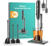 ISTOYO Mélangeur de Résine Ultra Rechargeable - Contrôle à 3 Vitesses Amélioré avec Mode AI - Agitateur pour Moules, Fournitures, Époxy et Bricolage