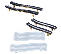 iSuperb 2 Pièces Moules de Poignée Résine Époxy en Silicone deux Tailles Moules en pour Bricolage Moule à Poignée Courbée pour Plateau de Service