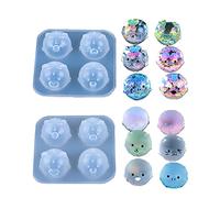iSuperb 2pcs Animal Moule Résine Moule Epoxy Resin Molds Givré pour DIY Fabrication de Pendentif Bijou Artisanat Fait à la Main (2 moules)