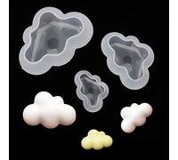 iSuperb 3 Pcs Moule Silicone 3D Nuage Résine pour DIY Artisanat Bijoux Fondant (3 Moules)