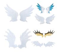 iSuperb 4 Paires Angel Evil Wings Silicone Résine Moule Ailes De Diable Moule en Silicone Pendentif Bijoux Résine Moule Devil Wing Molds DIY Fabrication de Bijoux (4 Paires/8pcs)