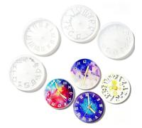 iSuperb 4 pcs Moules en Résine Horloge Chiffres Romains Constellation Moule En Silicone À La Main DIY Époxy Silicone Résine De Moules pour Outils de Fabrication de Bijoux (4 pcs Large)