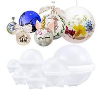 iSuperb 5 pcs Rond en Balle Silicone c Moules Moulage Artisanat Créatifs DIY pour Bijoux Fabrication Décoration Outil (Résine Balle)