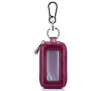 iSuperb Etuis Porte Clés Cuir Porte Porte Clé-Monnaie Pochette Rangement pour Clé Zippée Pochette Rangement Porte 9,5 x 3,5 x 5 cm (Violet)