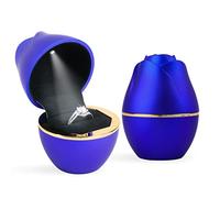 iSuperb Light LED Anneaux Boîte à Bijoux Boucles D'oreilles Anneau Coffret Cadeau Bague De Mariage Boîtes Présentoir De Bijoux Étui avec Lumière Jewelry Ring Gift Box (Bleu)