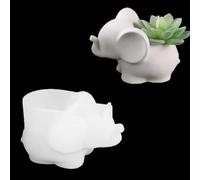 iSuperb Moule en Silicone de Résine Epoxy Elephant, Moule Poterie pour DIY Artisanat Support de Rangement pour éponge de Maquillage (L'éléphant)