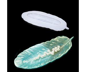 iSuperb Moule Plateau de Plumes en Résine époxy Silicone pour Bricolage, Plat, Porte-encens et Plat à Bagues - Décoration de Maison