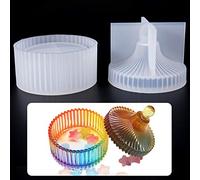 iSuperb Résine Moule en Silicone Cristal Époxy Moule Bricolage Boîte de Stockage avec Couvercle Resin Mold pour Conteneur de Bijoux Artisanat