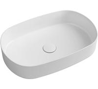 Isvea Infinity lavabo 55x36 cm ovale à poser blanc mat 10NF65055-2L