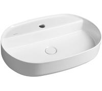 Isvea Infinity lavabo 60x40 cm ovale à poser blanc brillant 10NF65060