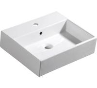 Isvea Purity lavabo 50x42 cm rectangulaire classique blanc brillant 10PL50050