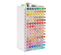 Iswawo Lot de 120 marqueurs - Organiseur de bureau - Pour le bureau, les crayons, les crayons de couleur, les petits artistes, la coiffeuse - Boîte de rangement en bois pour la maison, le bureau
