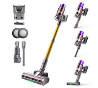 ISWEEPR X7 Aspirateur Balai sans Fil 55Kpa/600W/80Min, Aspirateur sans Fil Puissant avec Écran Intelligent, Brosse Anti-Emmêlement, Recharge Murale, pour Tapis, Poils Animaux, Sols Durs et Voiture