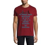 It Does not Matter Vaping Slogan Crew Neck Cotton Men's T-Shirt Bordeaux, bordeaux, XXL