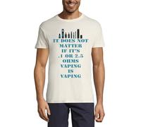 It Does not Matter Vaping Slogan Crew Neck Cotton Men's T-Shirt Natural, naturel, L