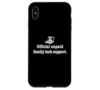 IT Guy Programmateur Officiel de Soutien Technique Familial Non payé Y2K Coque pour iPhone XS Max