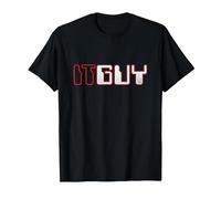 IT Guy Programmer Tech Support Développeur Coder Nerd Techie T-Shirt, Homme, Noir, S