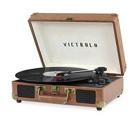 Victrola Tourne-disque Vintage – Bluetooth, 3 vitesses, avec haut-parleurs – Noir