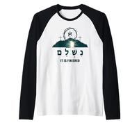 It is Finished - Hebrew Passover Easter Jesus Empty Tomb Manche Raglan