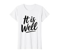 It is Well T-Shirt Graphique avec Valeur, Femme, Blanc, XL