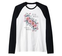It is Well with My Soul Christian Pretty Floral Daisy Manche Raglan