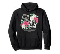« It is Well with My Soul » Culte de la Religion Florale chrétienne Sweat à Capuche