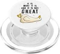 It is What it is and it is Not Great Funny Silly Goose Meme PopSockets PopGrip pour MagSafe