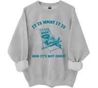 « It Is What It Is And Its Not Great Sweatshirt, It Is What It Is And Its Not Great, Funny Shirts Women Man », gris, S