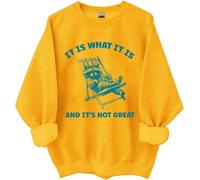 « It Is What It Is And Its Not Great Sweatshirt, It Is What It Is And Its Not Great, Funny Shirts Women Man », jaune, XXL