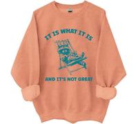 « It Is What It Is And Its Not Great Sweatshirt, It Is What It Is And Its Not Great, Funny Shirts Women Man », Hami Orange, M