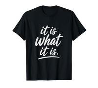 It is What It is Funny Positive Citation Distressed Typography T-Shirt Graphique avec Valeur