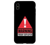 IT Joke Warning Friday Deployer Developer Humor Coque pour iPhone XS Max
