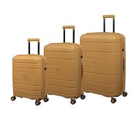 it luggage Eco Tough Lot de 3 toupies rigides 8 Niveaux, Doré, 3 PC Set, Eco Tough Lot de 3 roulettes pivotantes rigides et Extensibles