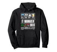 It Manager Job Label Skills Sarcasm Coffee & Whisky Sweat à Capuche