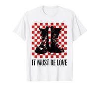 It Must Be Love 2 Tone Ska Music Checkerboard T-Shirt Graphique avec Valeur, Homme, Blanc, S