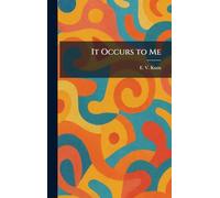 It Occurs to Me