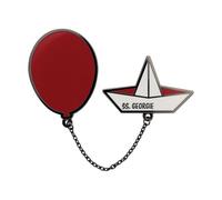 It Pennywise Lot de 2 badges avec chaîne de connexion, taille unique, Métal