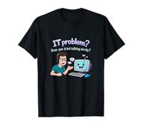 IT Problem Humour Talking Nice Computer Cartoon T-Shirt