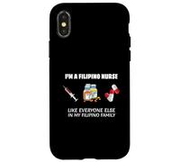 It Runs in The Filipino Family - Drôle d'infirmière Philippine Coque pour iPhone X/XS